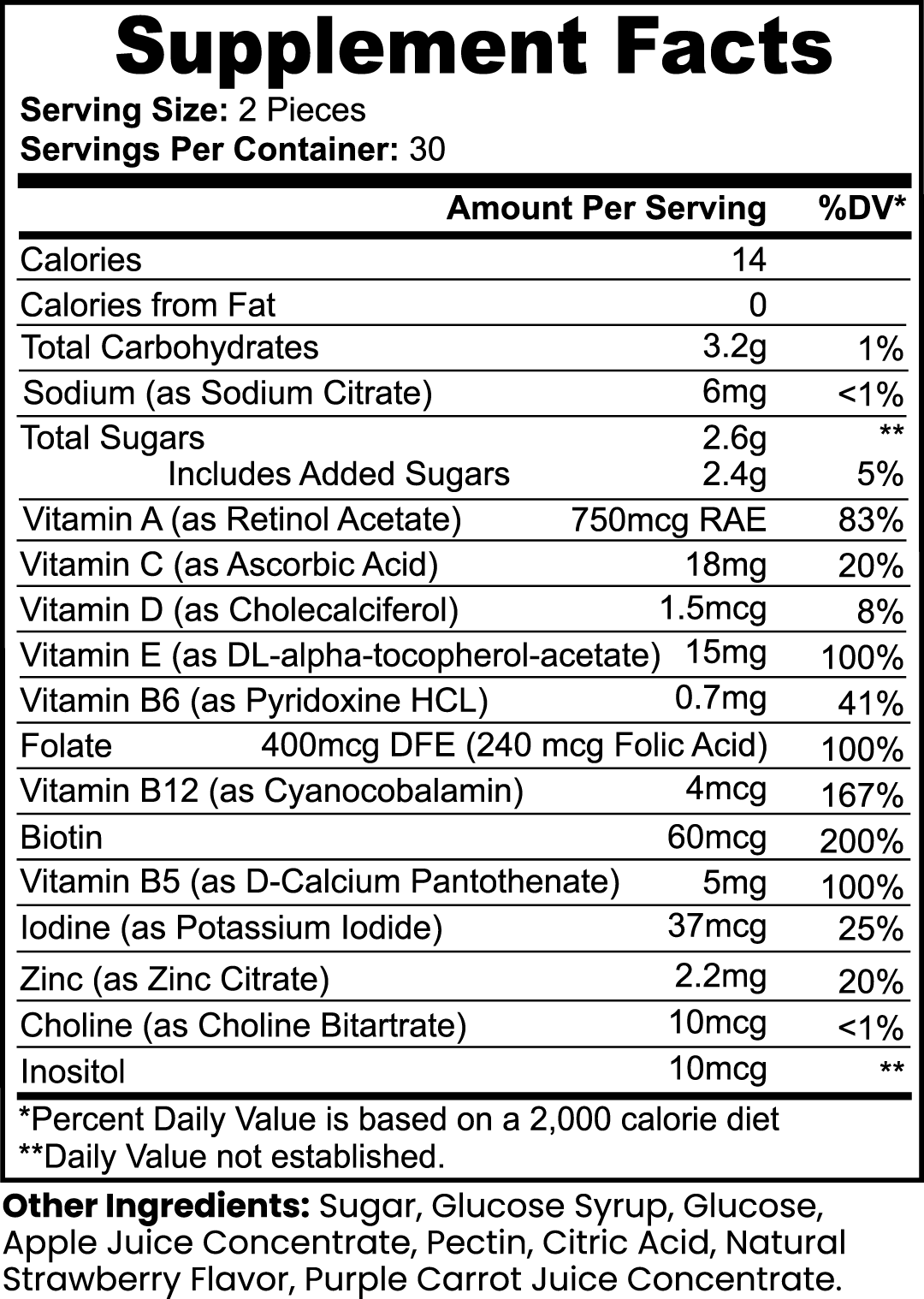 DeeBecca™ Multivitamin Bear Gummies (Adult)