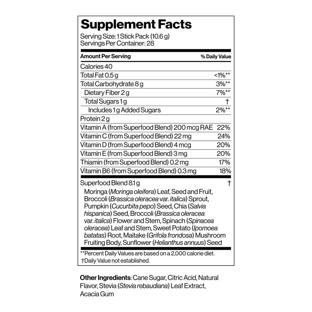 Vital 1 - Combining nutrient-dense moringa with an eight-plant Molecular Botanical Blend 28 Stick Packs