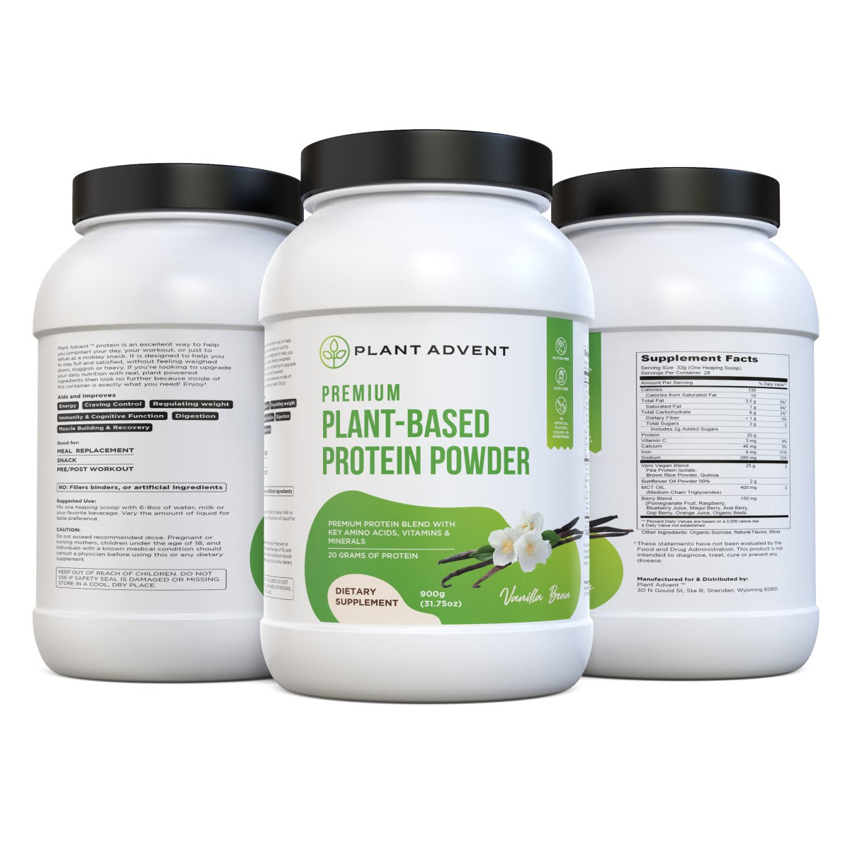 Premium Plant-Based Protein Powder (Vanilla Bean)