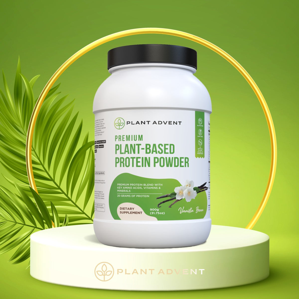 Premium Plant-Based Protein Powder (Vanilla Bean)