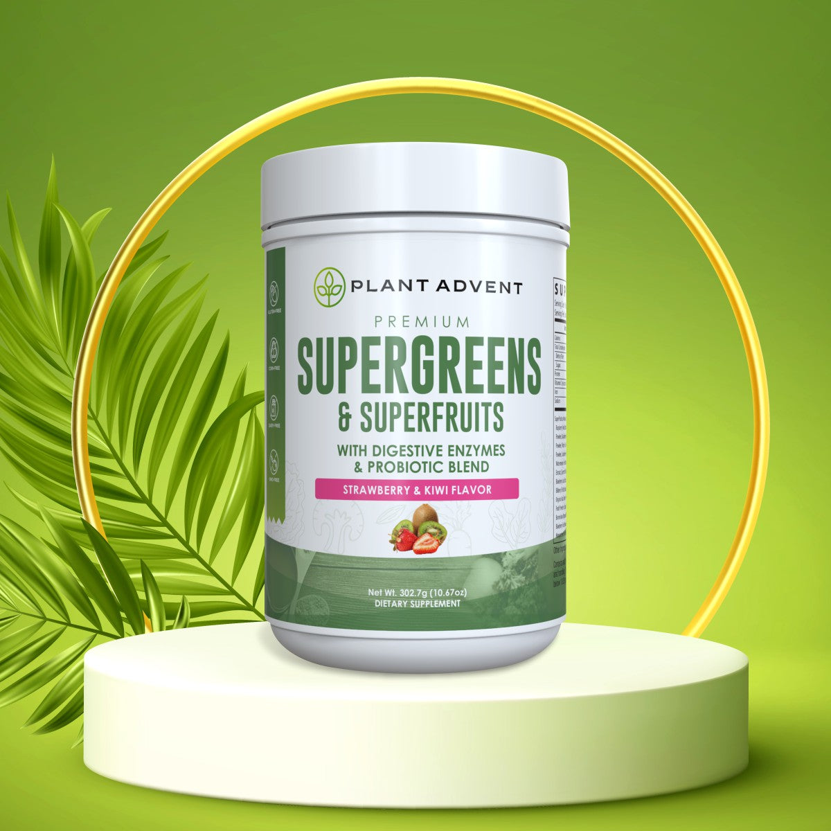 Premium Supergreens and Superfruits (Strawberry and Kiwi)