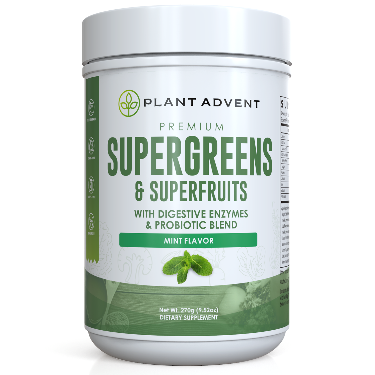 Premium Supergreens and Superfruits (Mint)